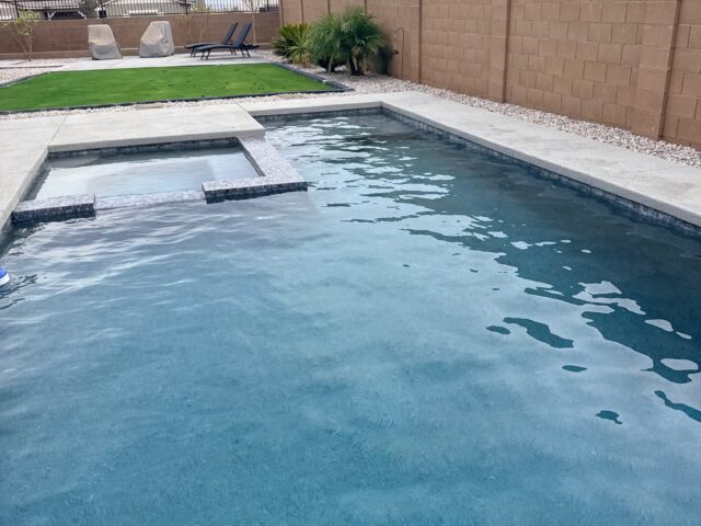 Clean, clear pool after Premium weekly pool service in Foothills, Arizona